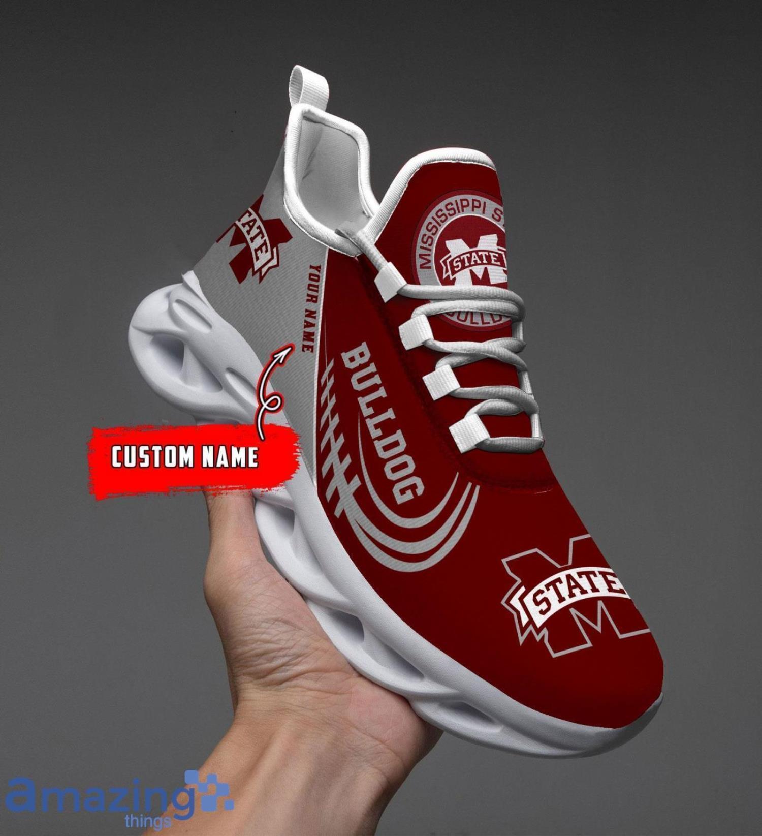 Custom Name NCAA Mississippi State Bulldogs Personalized Sneakers Max Soul Shoes image Custom Name NCAA Mississippi State Bulldogs Personalized Sneakers Max Soul Shoes Product Photo 1