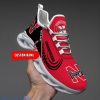 Custom Name NCAA Nebraska Cornhuskers Personalized Sneakers Max Soul Shoes