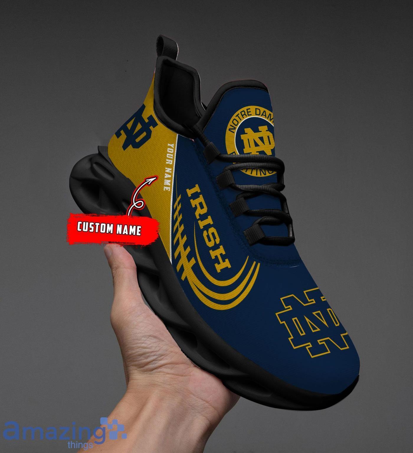 Custom Name NCAA Notre Dame Fighting Irish Personalized Sneakers Max Soul Shoes image Custom Name NCAA Notre Dame Fighting Irish Personalized Sneakers Max Soul Shoes Product Photo 2
