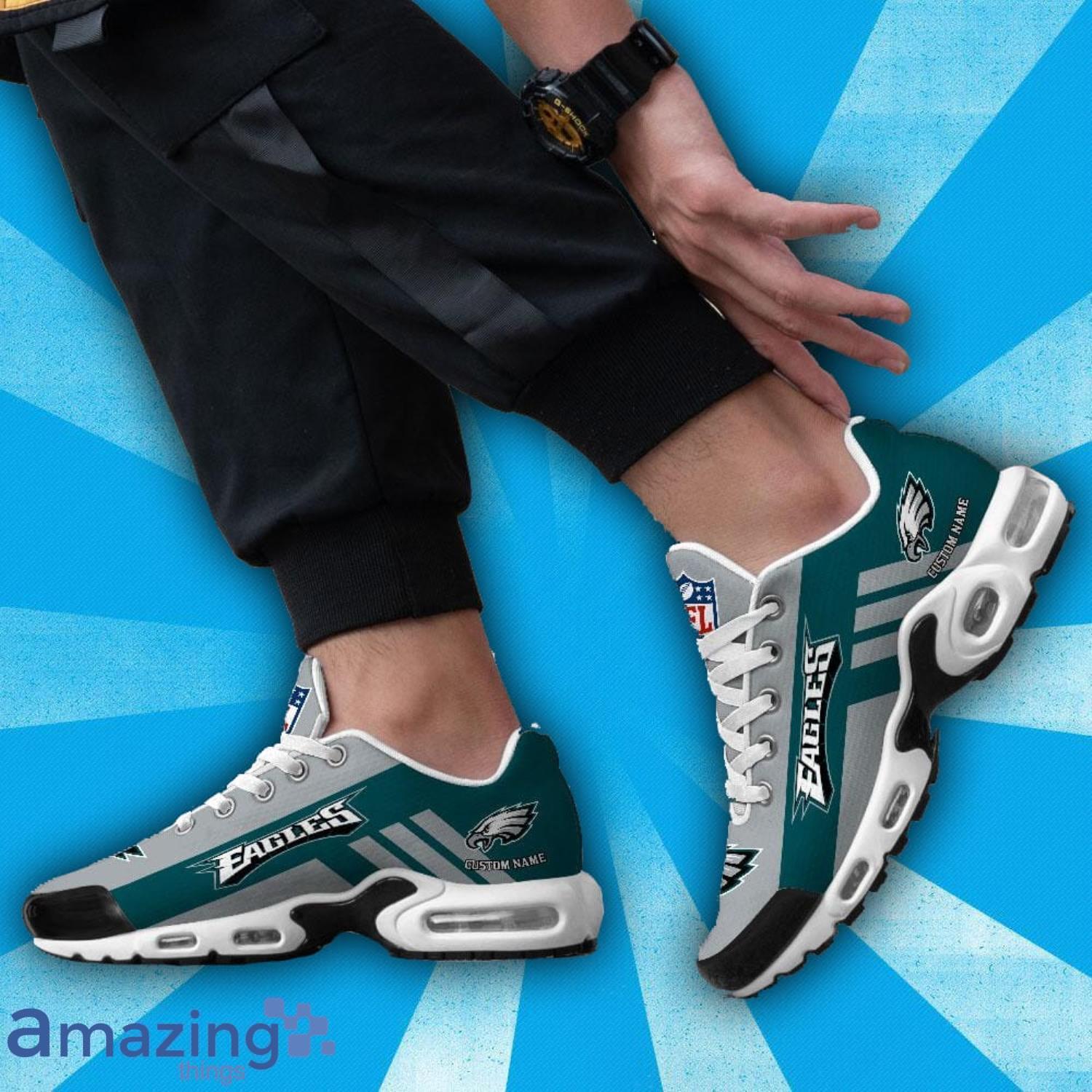 Custom Name NFL Air Cushion Shoes Philadelphia Eagles Shoes Best Gift For Sport Fans image Custom Name NFL Air Cushion Shoes Philadelphia Eagles Shoes Best Gift For Sport Fans Product Photo 3