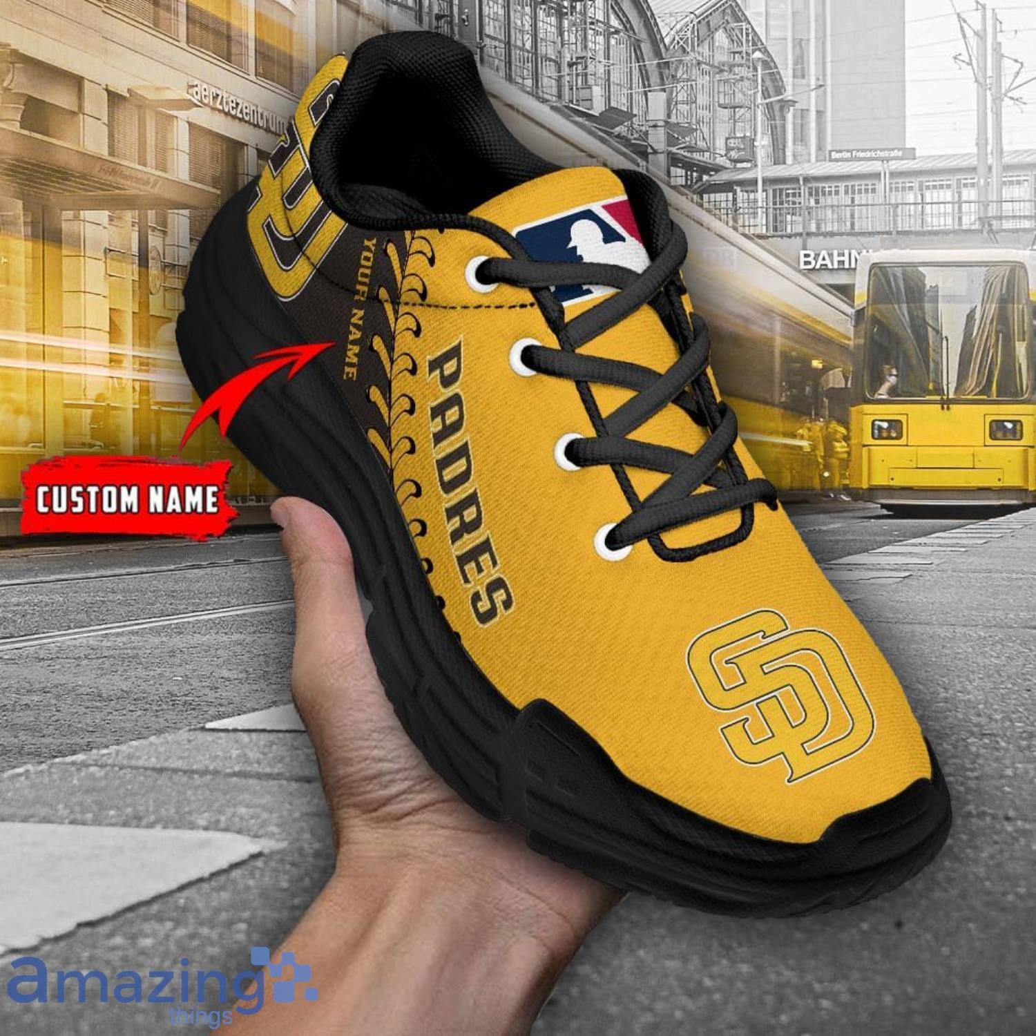 Custom Name San Diego Padres Personalized Chunky Sneaker For Men And Women Gift image Custom Name San Diego Padres Personalized Chunky Sneaker For Men And Women Gift Product Photo 2