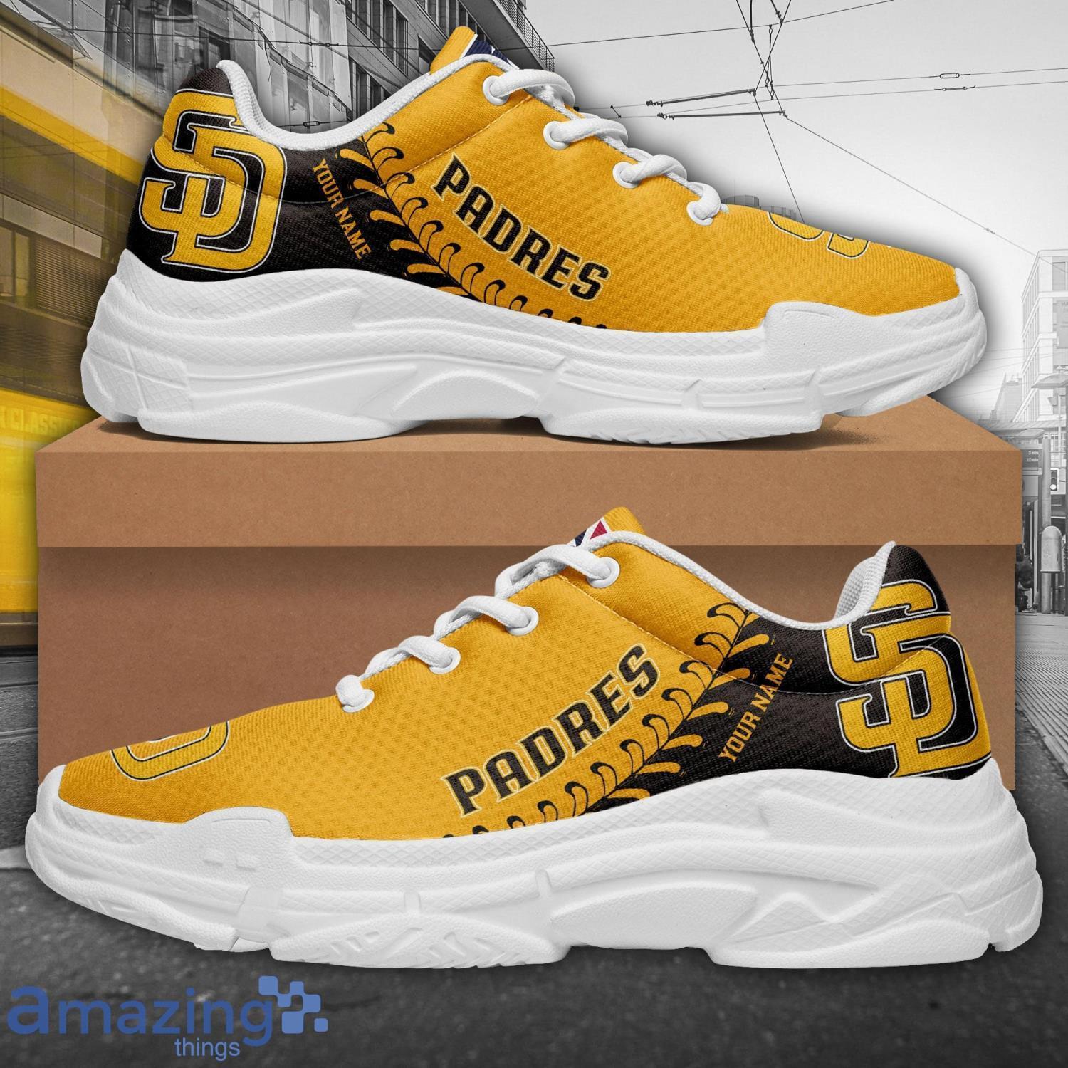 Custom Name San Diego Padres Personalized Chunky Sneaker For Men And Women Gift image Custom Name San Diego Padres Personalized Chunky Sneaker For Men And Women Gift Product Photo 3