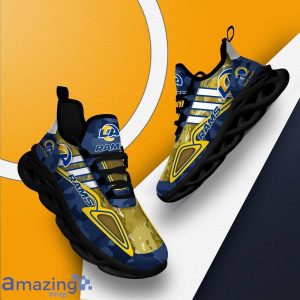 Custom Name Sneakers Los Angeles Rams CAMO Max Soul Shoes Best Gift For Fans image Custom Name Sneakers Los Angeles Rams CAMO Max Soul Shoes Best Gift For Fans Product Photo 2