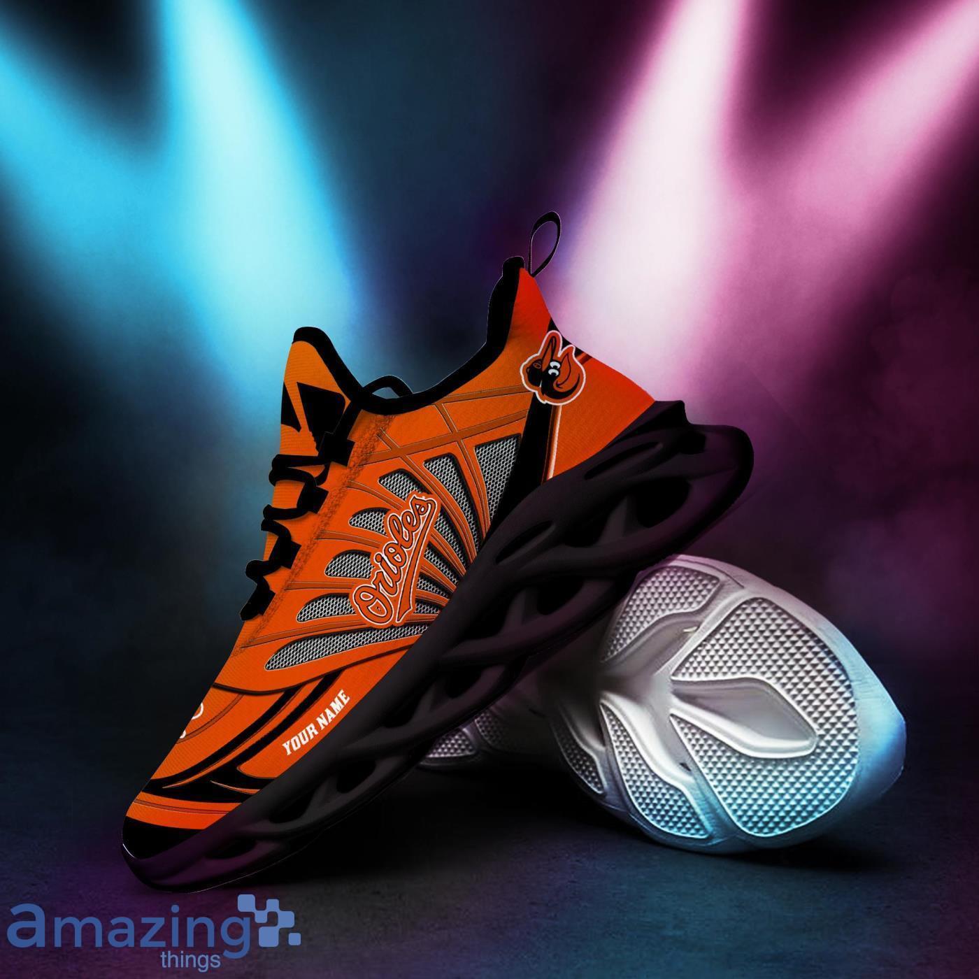 Custom Name Special Sneakers Baltimore Orioles Personalized Running Shoes Max Soul Sneakers image Custom Name Special Sneakers Baltimore Orioles Personalized Running Shoes Max Soul Sneakers Product Photo 3