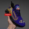 Custom Name Special Sneakers Baltimore Ravens Max Soul Sneakers Personalized Gift