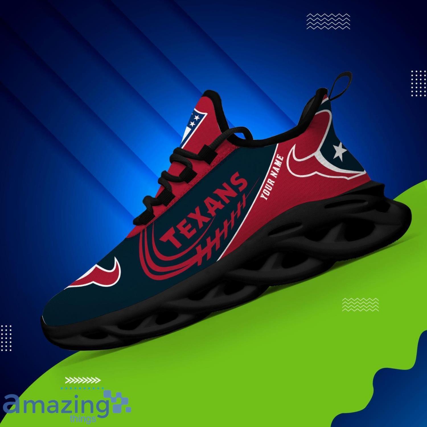 Custom Name Special Sneakers Houston Texans Max Soul Sneakers Personalized Gift image Custom Name Special Sneakers Houston Texans Max Soul Sneakers Personalized Gift Product Photo 2