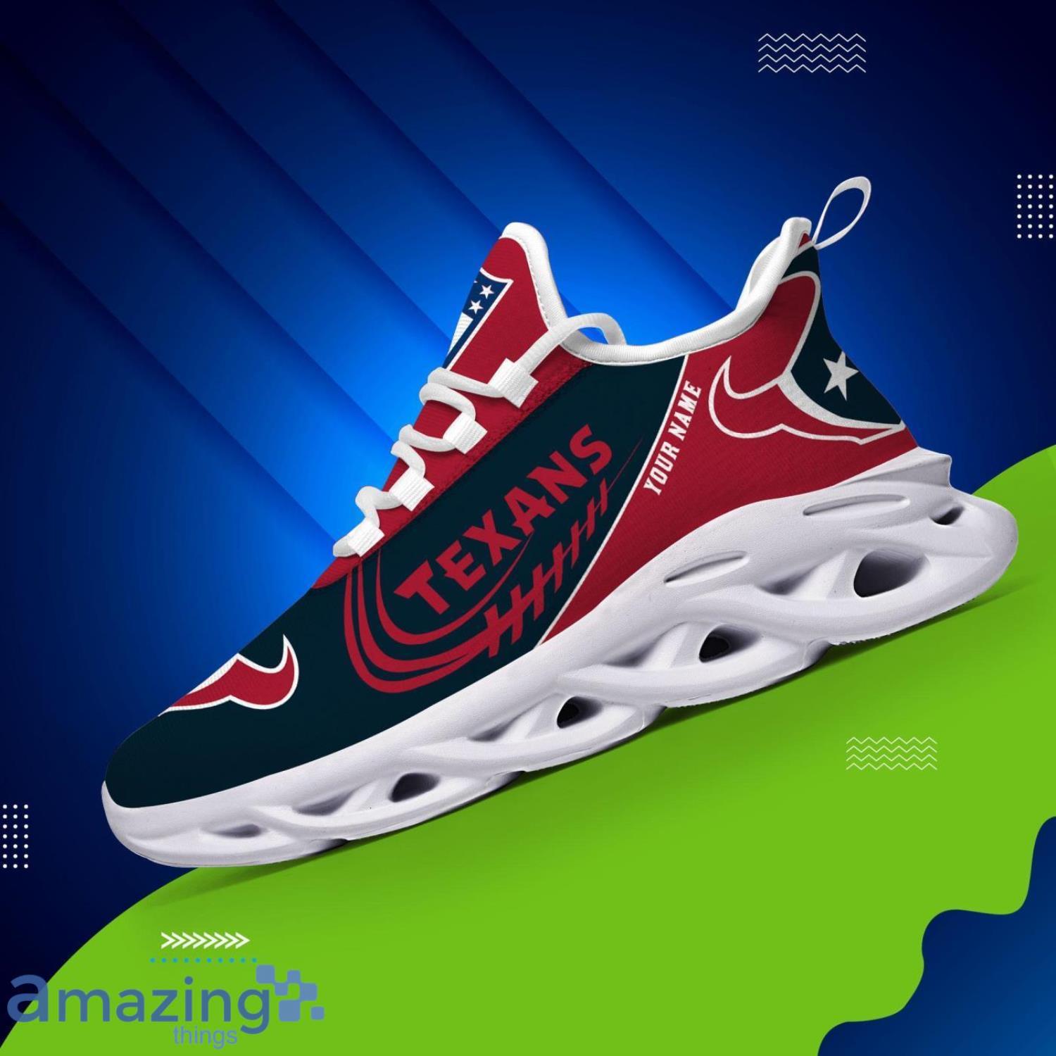 Custom Name Special Sneakers Houston Texans Max Soul Sneakers Personalized Gift image Custom Name Special Sneakers Houston Texans Max Soul Sneakers Personalized Gift Product Photo 3