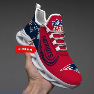 Custom Name Special Sneakers New England Patriots Max Soul Sneakers Personalized Gift Product Photo 1