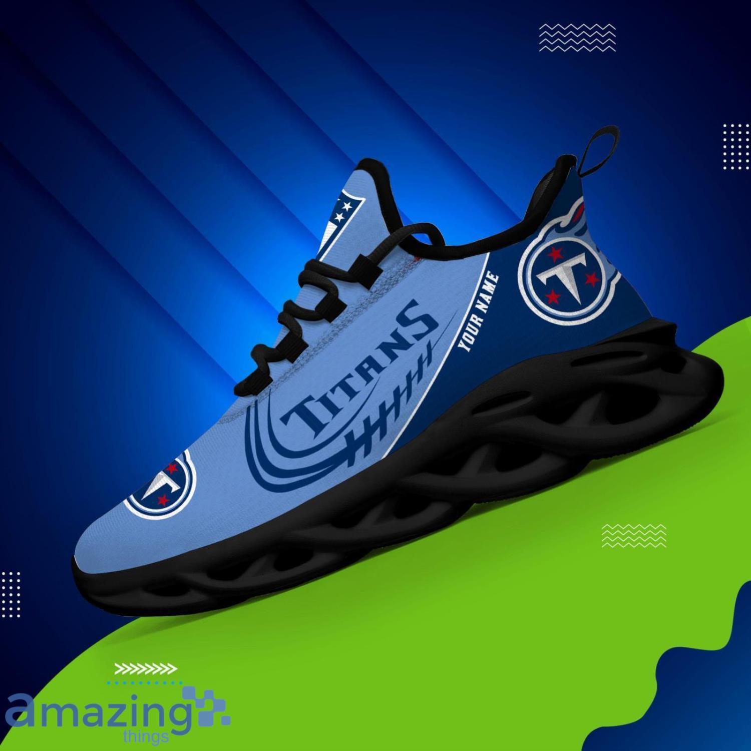 Custom Name Special Sneakers Tennessee Titans Max Soul Sneakers Personalized Gift image Custom Name Special Sneakers Tennessee Titans Max Soul Sneakers Personalized Gift Product Photo 2