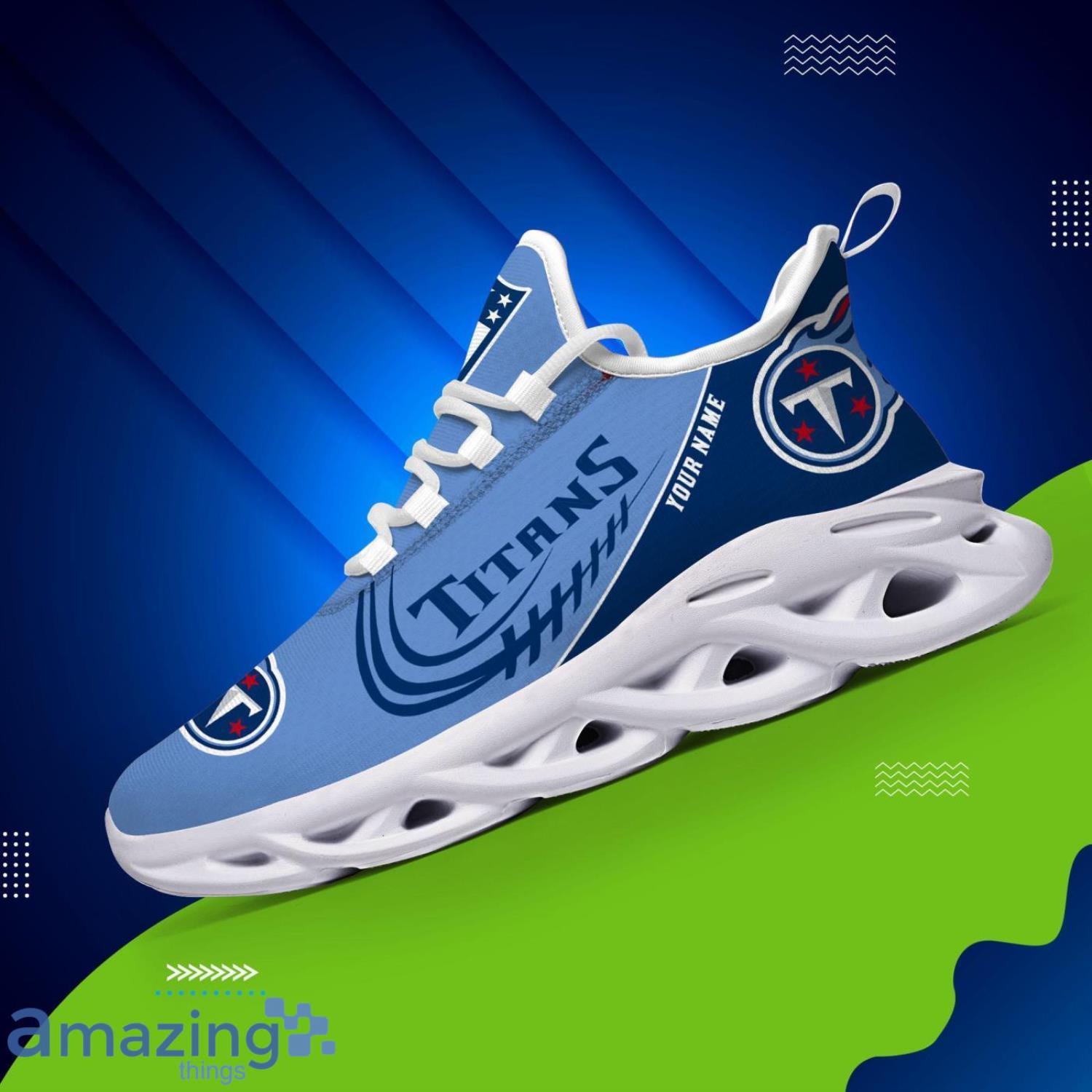 Custom Name Special Sneakers Tennessee Titans Max Soul Sneakers Personalized Gift image Custom Name Special Sneakers Tennessee Titans Max Soul Sneakers Personalized Gift Product Photo 3
