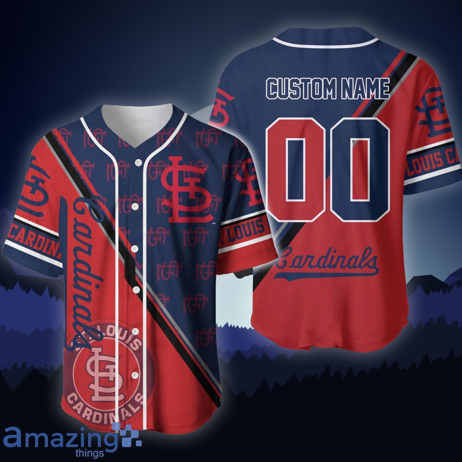 Custom Name St. Louis Cardinals Personalized Number Baseball Jersey Shirt image Custom Name St. Louis Cardinals Personalized Number Baseball Jersey Shirt Product Photo 1