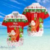 Custom Personalized Hawaii Christmas Relaxed Hawaiian Shirt Santa Claus Surfing White