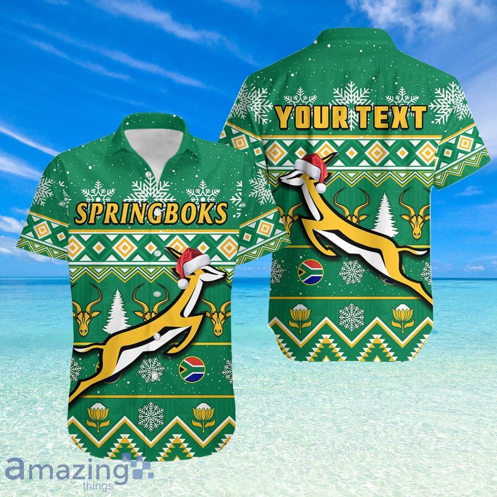 Custom Personalized South Africa Rugby Christmas Relaxed Hawaiian Shirt Springboks Proud Geseende Kersfees image Custom Personalized South Africa Rugby Christmas Relaxed Hawaiian Shirt Springboks Proud Geseende Kersfees Product Photo 1