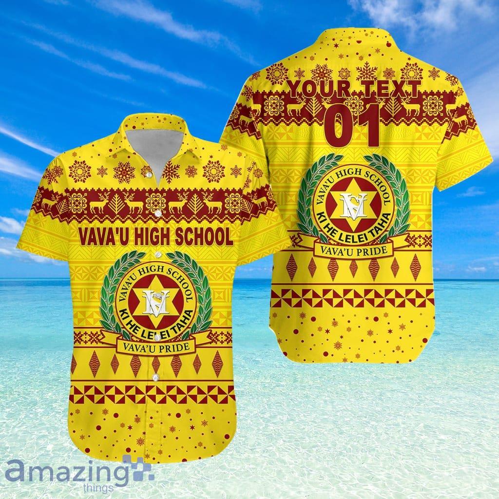 Custom Personalized Tonga Vavau High School Christmas Relaxed Hawaiian Shirt Gold image Custom Personalized Tonga Vavau High School Christmas Relaxed Hawaiian Shirt Gold Product Photo 1
