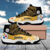 Customname Pittsburgh Football Team Zebra Pattern Air Jordan 11
