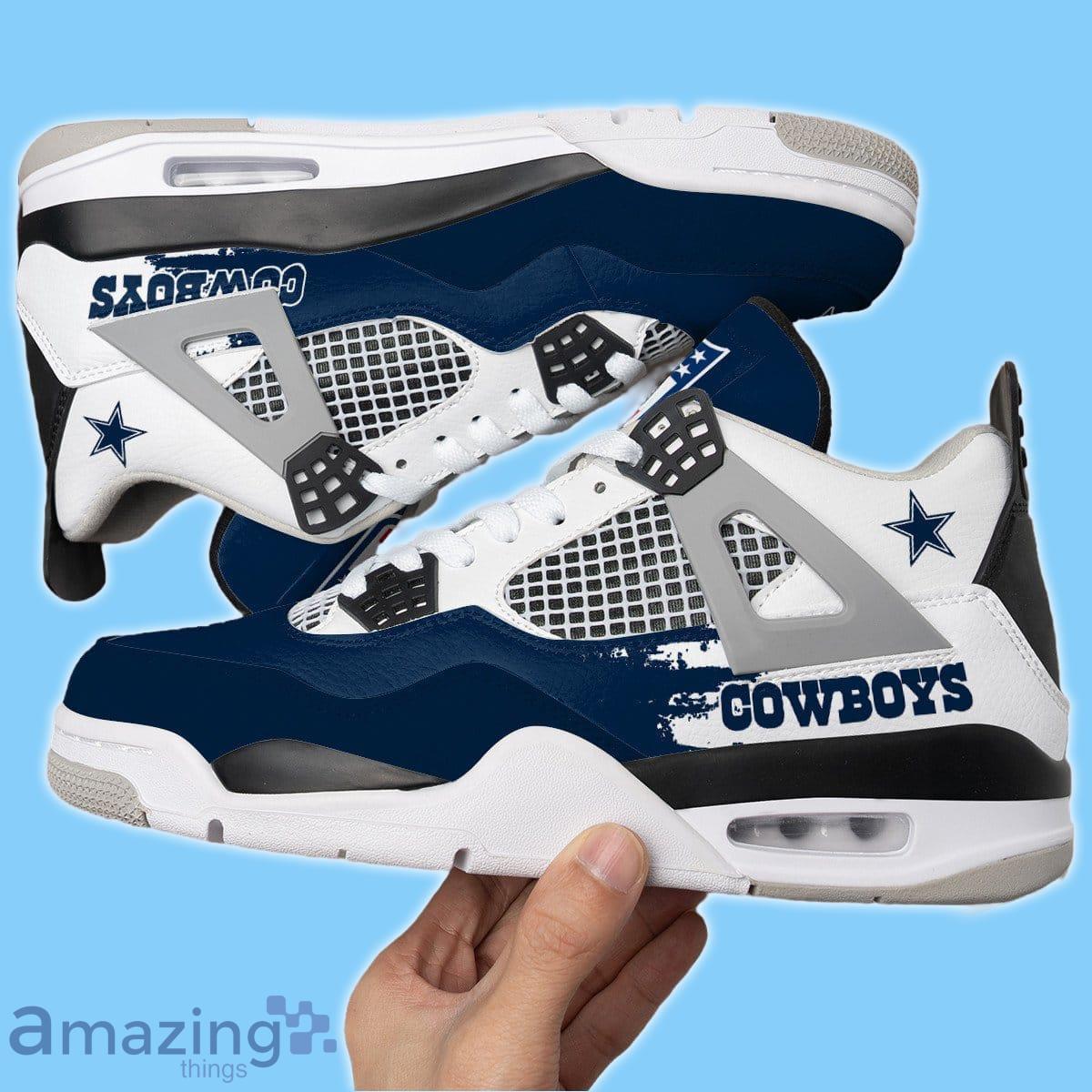 Dallas Cowboys Air Jordan 4 Shoes Impressive Gift Product Photo 1