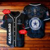 Dallas Cowboys NFL Baseball Jersey Skull 3D Logo Custom Number & Name