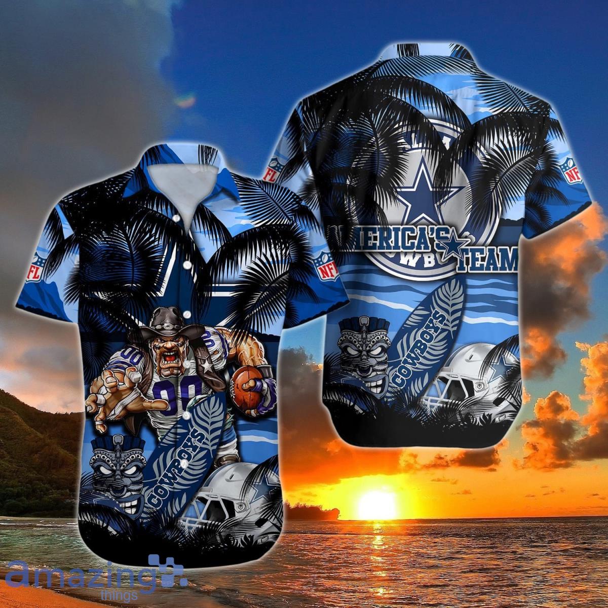 Dallas Cowboys NFL Hawaiian shirt Style Gift image Dallas Cowboys NFL Hawaiian shirt Style Gift Product Photo 1