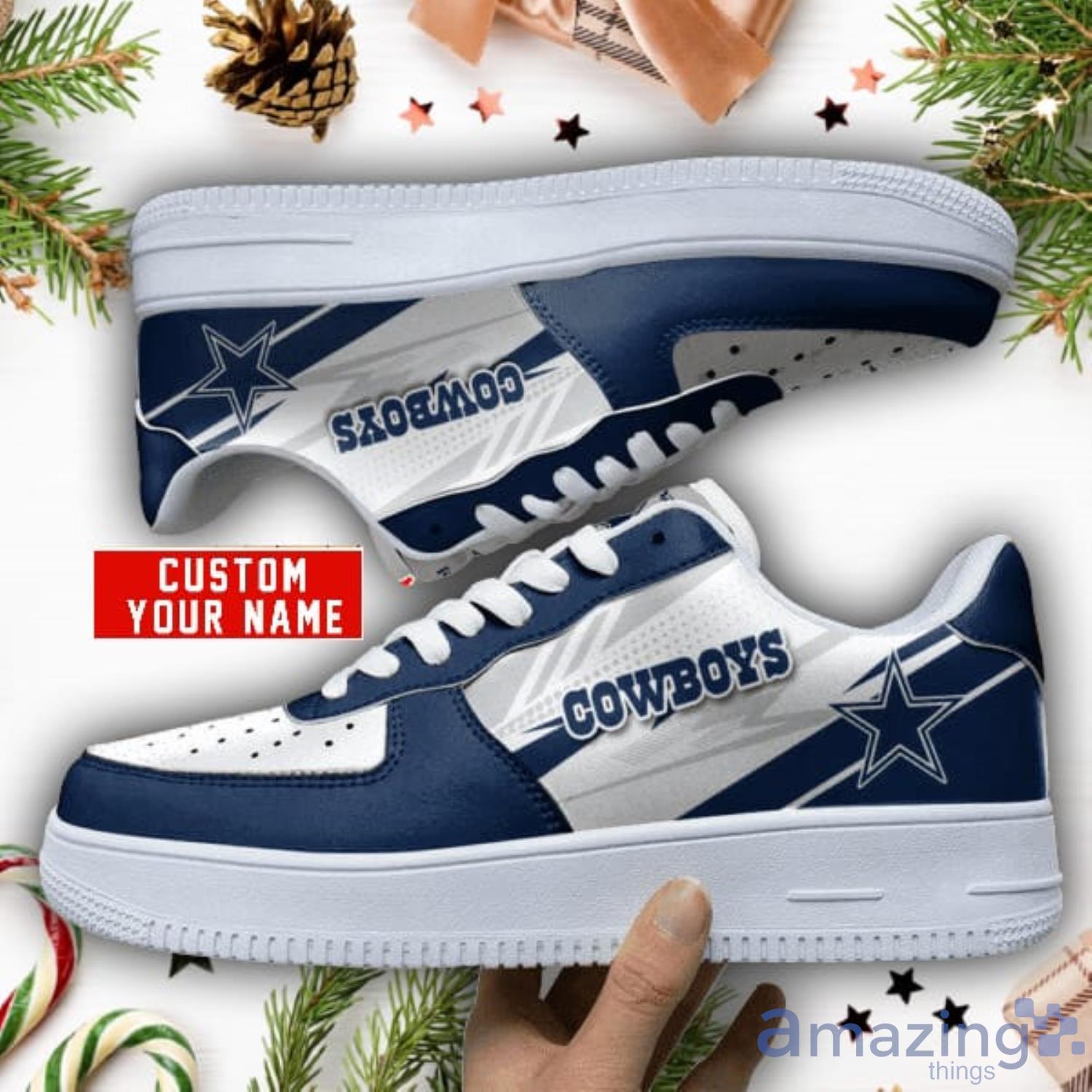 Dallas Cowboys Personalized Name Air Force 1 Shoes For Fans Gift image Dallas Cowboys Personalized Name Air Force 1 Shoes For Fans Gift Product Photo 1