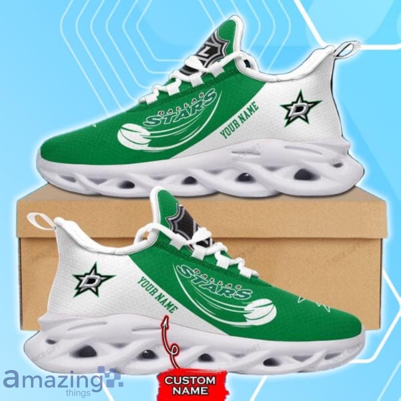Dallas Stars Custom Name Max Soul Shoes New Sneakers For Fans image Dallas Stars Custom Name Max Soul Shoes New Sneakers For Fans Product Photo 1