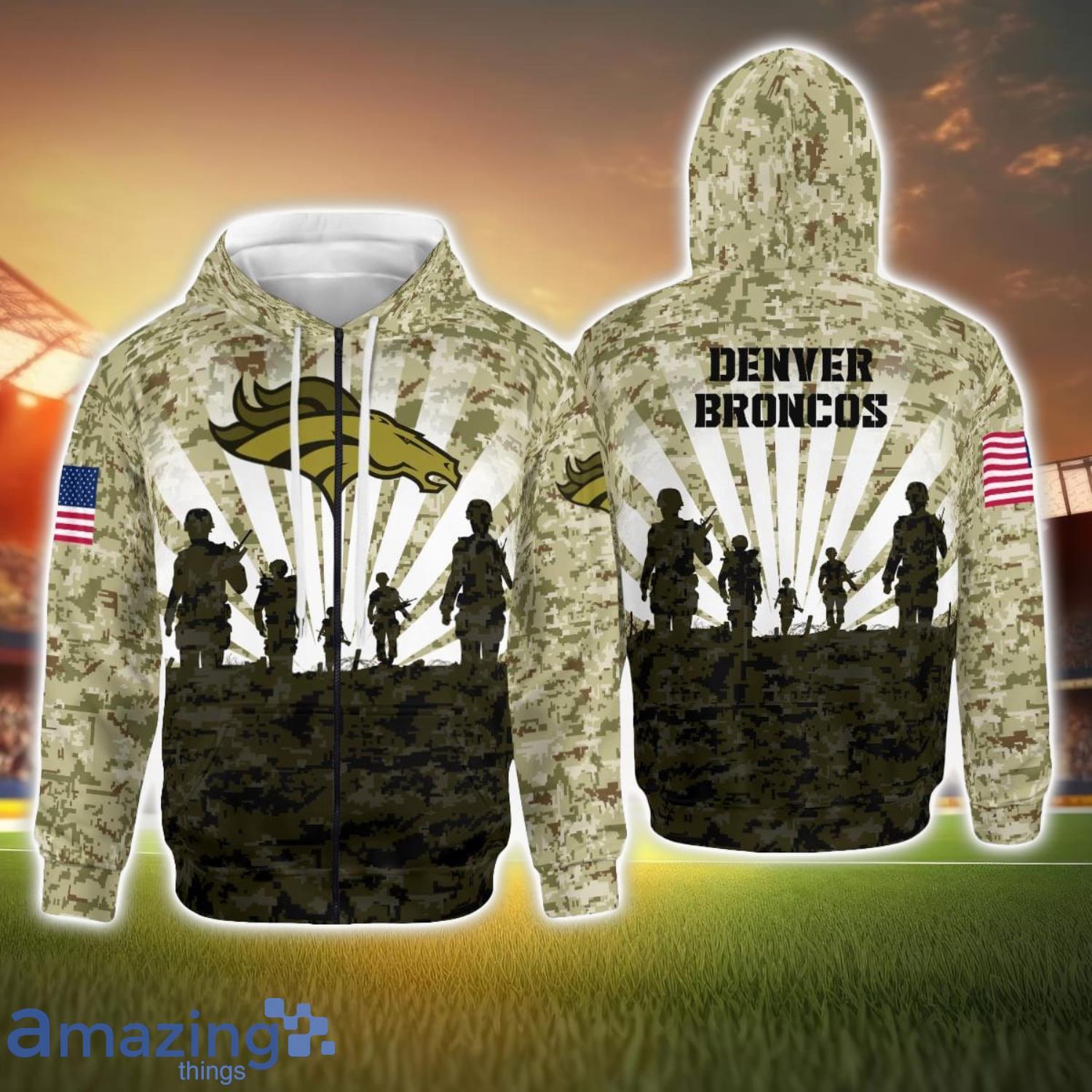 Denver broncos deals military hoodie