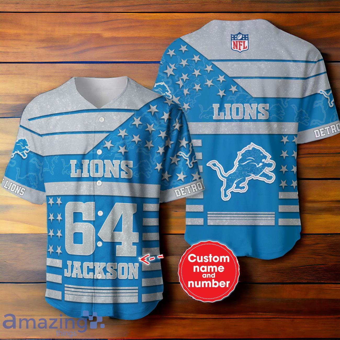 Detroit lions custom clearance jersey