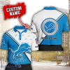 Detroit Lions Custom Name Polo Shirt 3D All Over printed Gift For Sport Fans