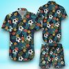 Find Soccer Simple Hibiscus Hawaiian Shirt & Short For Men And Women
