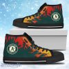 Fire Burning Fierce Strong Logo Oakland Athletics High Top Shoes Gift For Big Fans