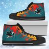 Fire Burning Fierce Strong Logo San Jose Sharks High Top Shoes Gift For Big Fans