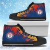 Fire Burning Fierce Strong Logo Texas Rangers High Top Shoes Gift For Big Fans
