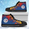 Fire Burning Fierce Strong Logo Toronto Blue Jays High Top Shoes Gift For Big Fans