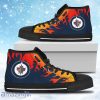 Fire Burning Fierce Strong Logo Winnipeg Jets High Top Shoes Gift For Big Fans