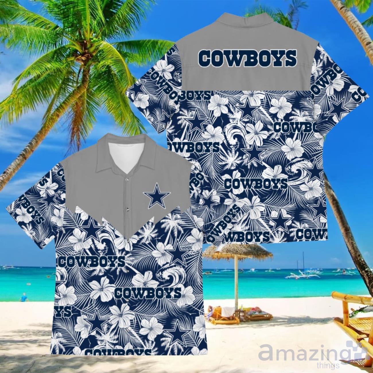 Football American Hawaii Shirt Tropical Beach Tree Dallas Cowboys image Football American Hawaii Shirt Tropical Beach Tree Dallas Cowboys Product Photo 1