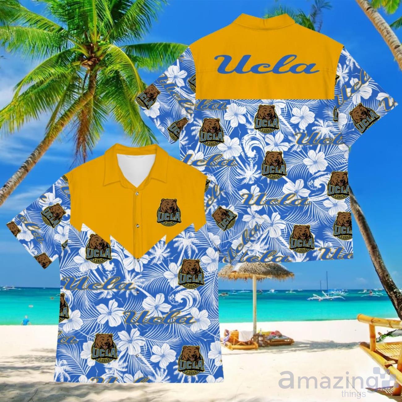 Football American Hawaii Shirt Tropical Beach Tree UCLA Bruins image Football American Hawaii Shirt Tropical Beach Tree UCLA Bruins Product Photo 1