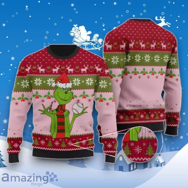 Funny Baseball Grinch Red Ugly Christmas Sweater Special Gift For Men And Women Product Photo 1