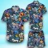 Funny Stitch Halloween Hawaiian Shirt & Short For Men And Women