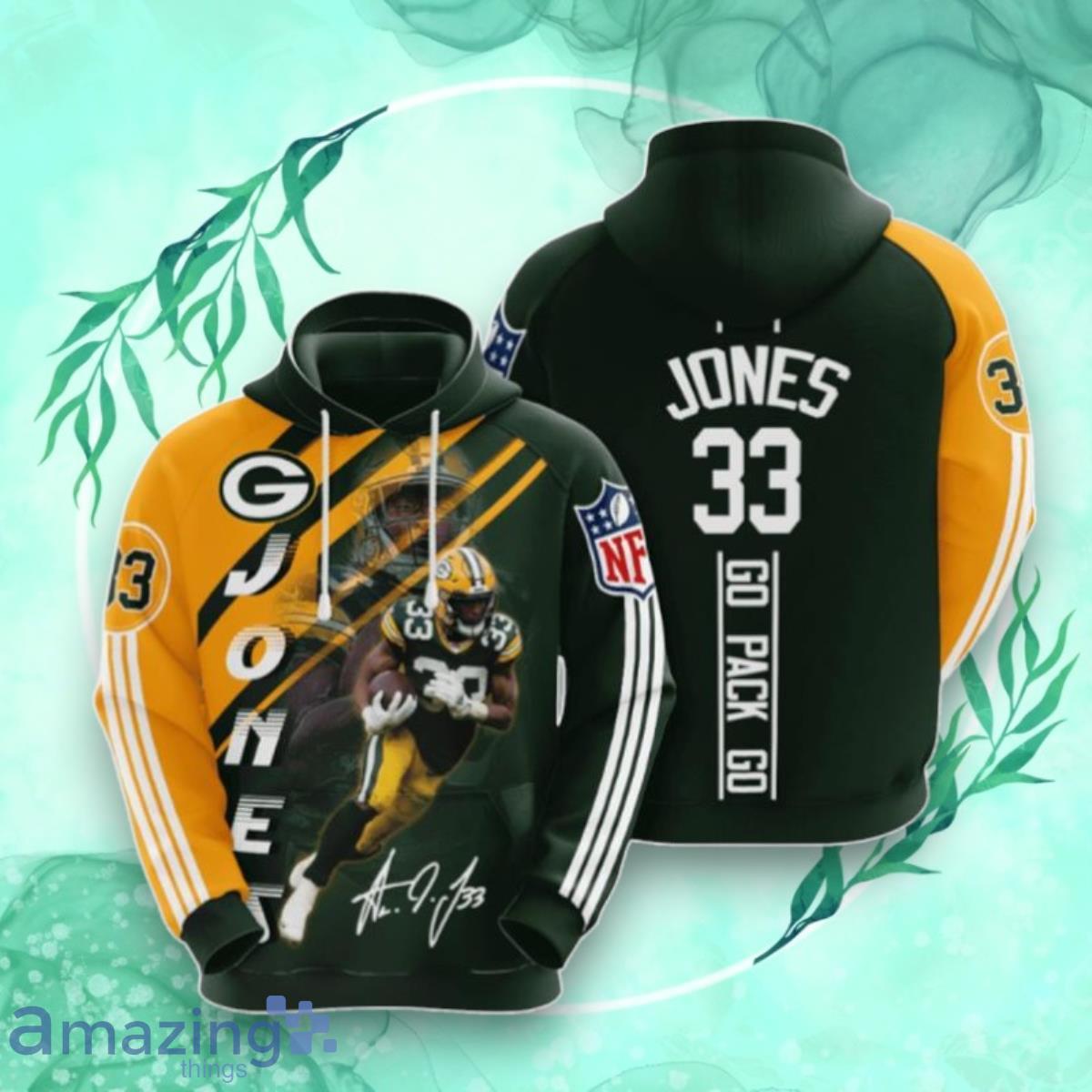 Green Bay Packers Aaron Jones 3D Hoodie Gift For Men And Women image Green Bay Packers Aaron Jones 3D Hoodie Gift For Men And Women Product Photo 1