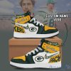 Green Bay Packers Air Jordan Hightop Shoes Custom Name Trending Shoes For Fans