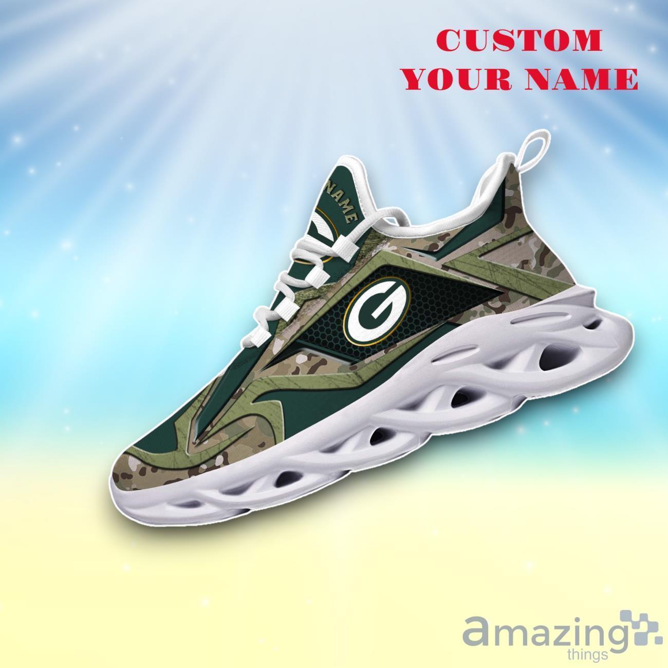 Green Bay Packers Camouflage C Max Soul Shoes Custom Name Exclusive Sneakers For Fans Product Photo 1