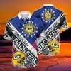 Green Bay Packers NFL Hawaiian Shirt Graphic American Flag 3D Printed Short Shirt Best Gift For Fans
