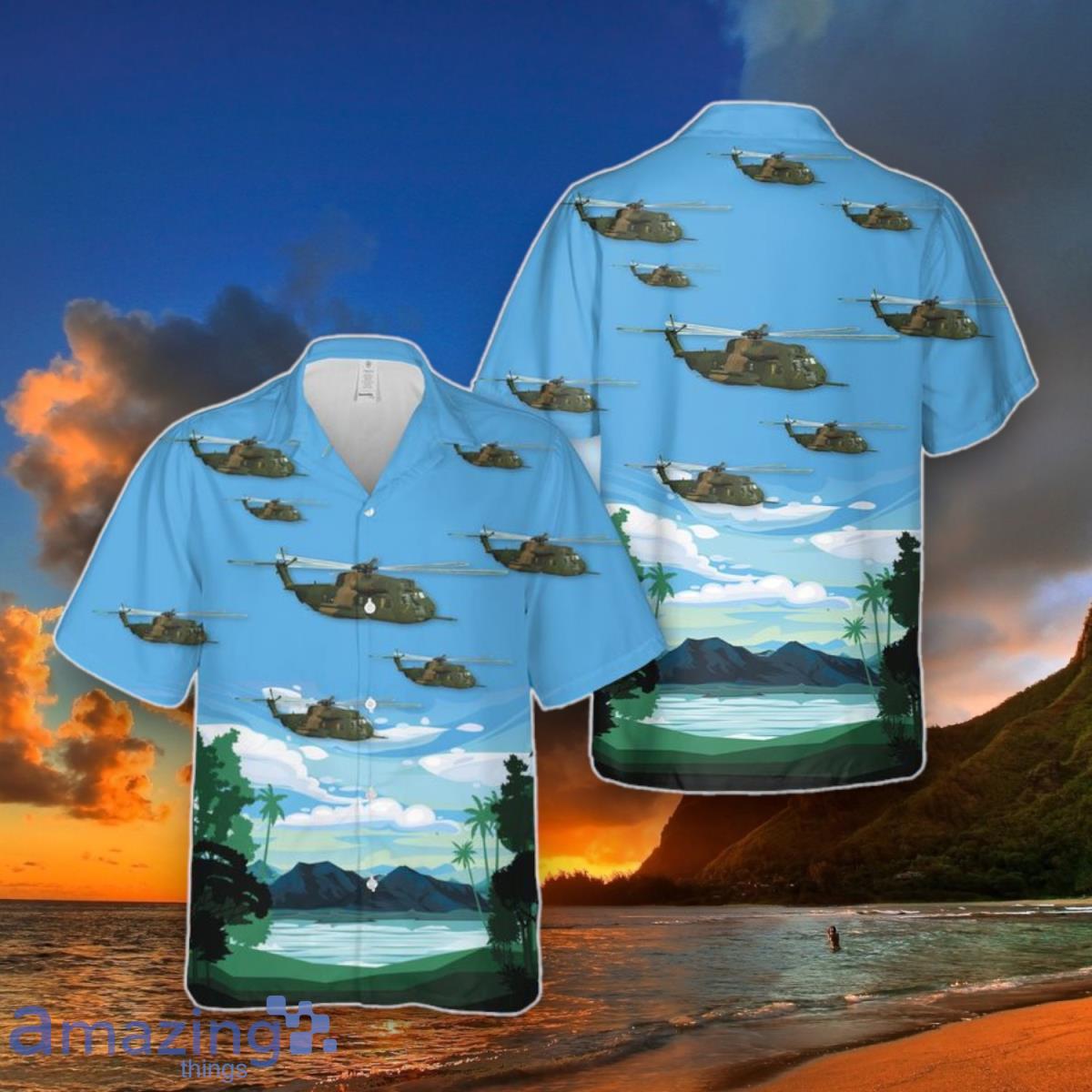 Helicopter Squadron Super Jolly Green Hawaiian Shirt Special Gift image Helicopter Squadron Super Jolly Green Hawaiian Shirt Special Gift Product Photo 1