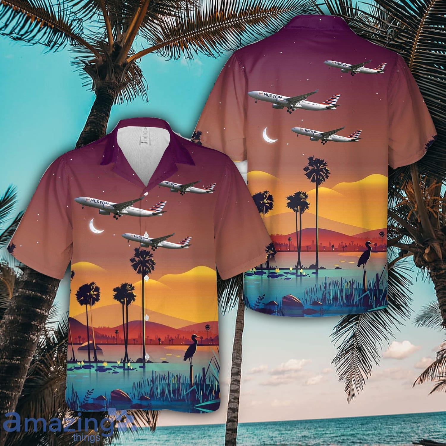 Heston Airlines Airbus A330 243 Best Summer Gift Aloha Hawaiian Shirt 3D Printed image Heston Airlines Airbus A330-243 Best Summer Gift Aloha Hawaiian Shirt 3D Printed Product Photo 1