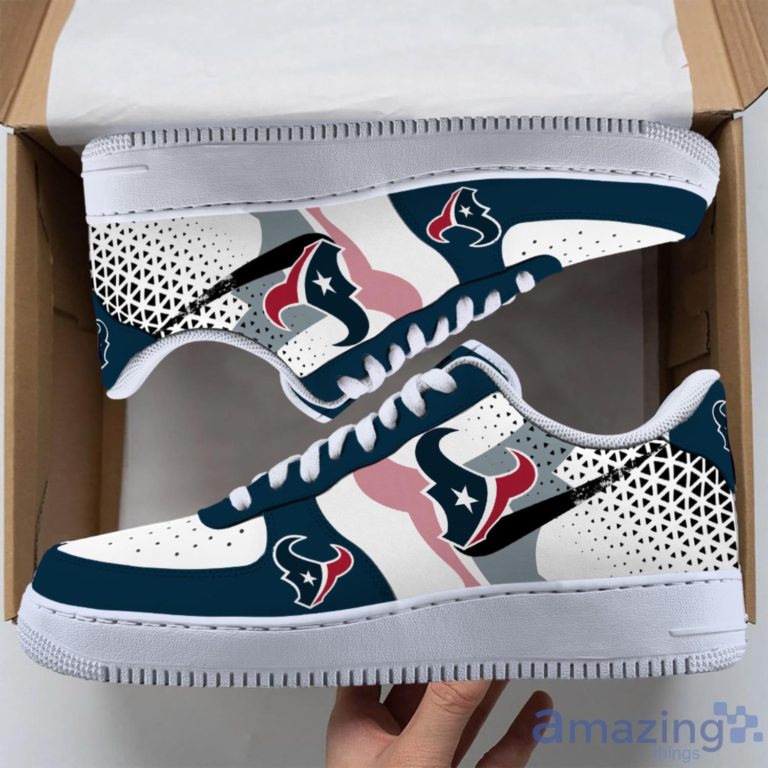 Houston Texans Air Force Shoes Sports Team Sneakers image Houston Texans Air Force Shoes Sports Team Sneakers Product Photo 1