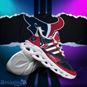 Houston Texans NFL Team Special Max Soul Striped Trend Sneakers image Houston Texans NFL Team Special Max Soul Striped Trend Sneakers Product Photo 2