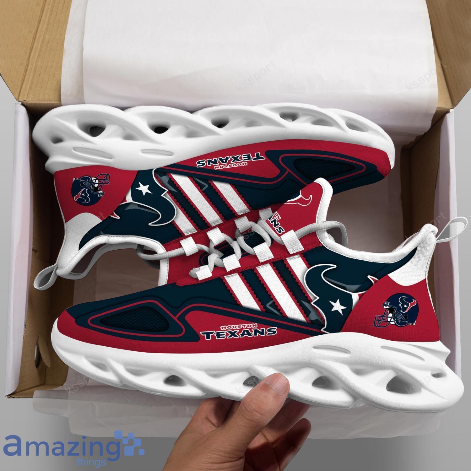 Houston Texans NFL Team Special Max Soul Striped Trend Sneakers image Houston Texans NFL Team Special Max Soul Striped Trend Sneakers Product Photo 3