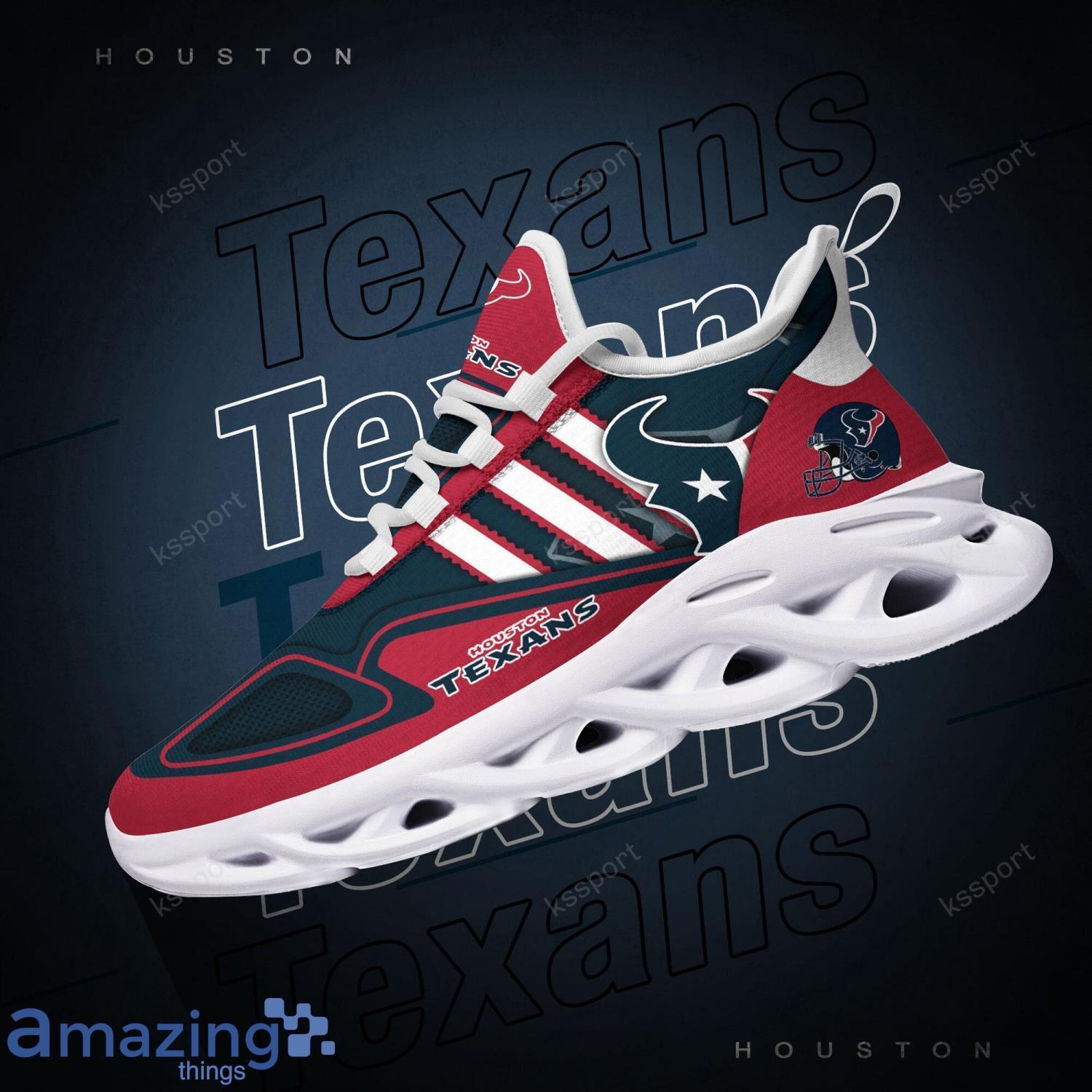 Houston Texans NFL Team Special Max Soul Striped Trend Sneakers image Houston Texans NFL Team Special Max Soul Striped Trend Sneakers Product Photo 4