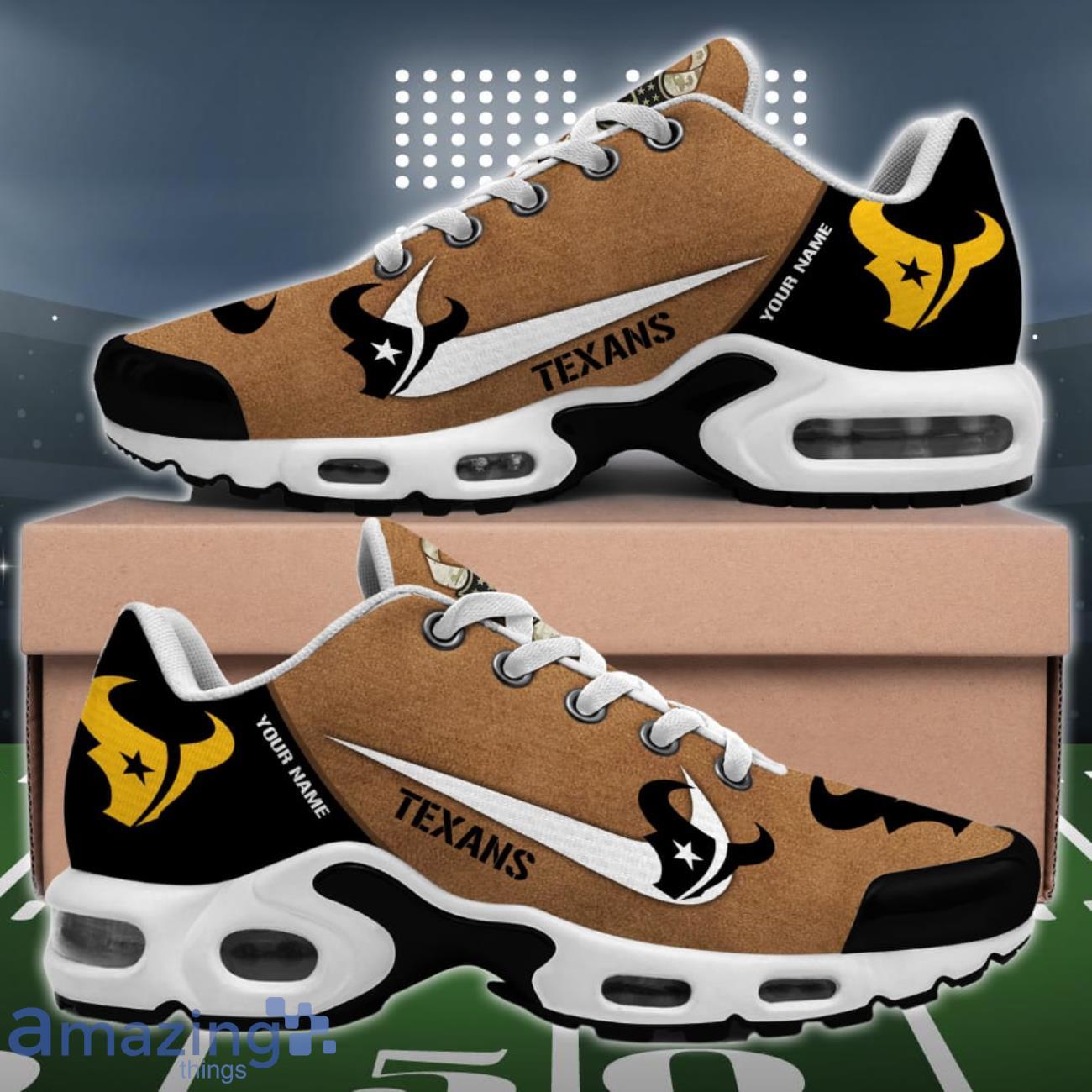 Houston Texans NFL Veterans Day Full Printed Custom Name Air Cushion Sport Shoes image Houston Texans NFL Veterans Day Full Printed Custom Name Air Cushion Sport Shoes Product Photo 2