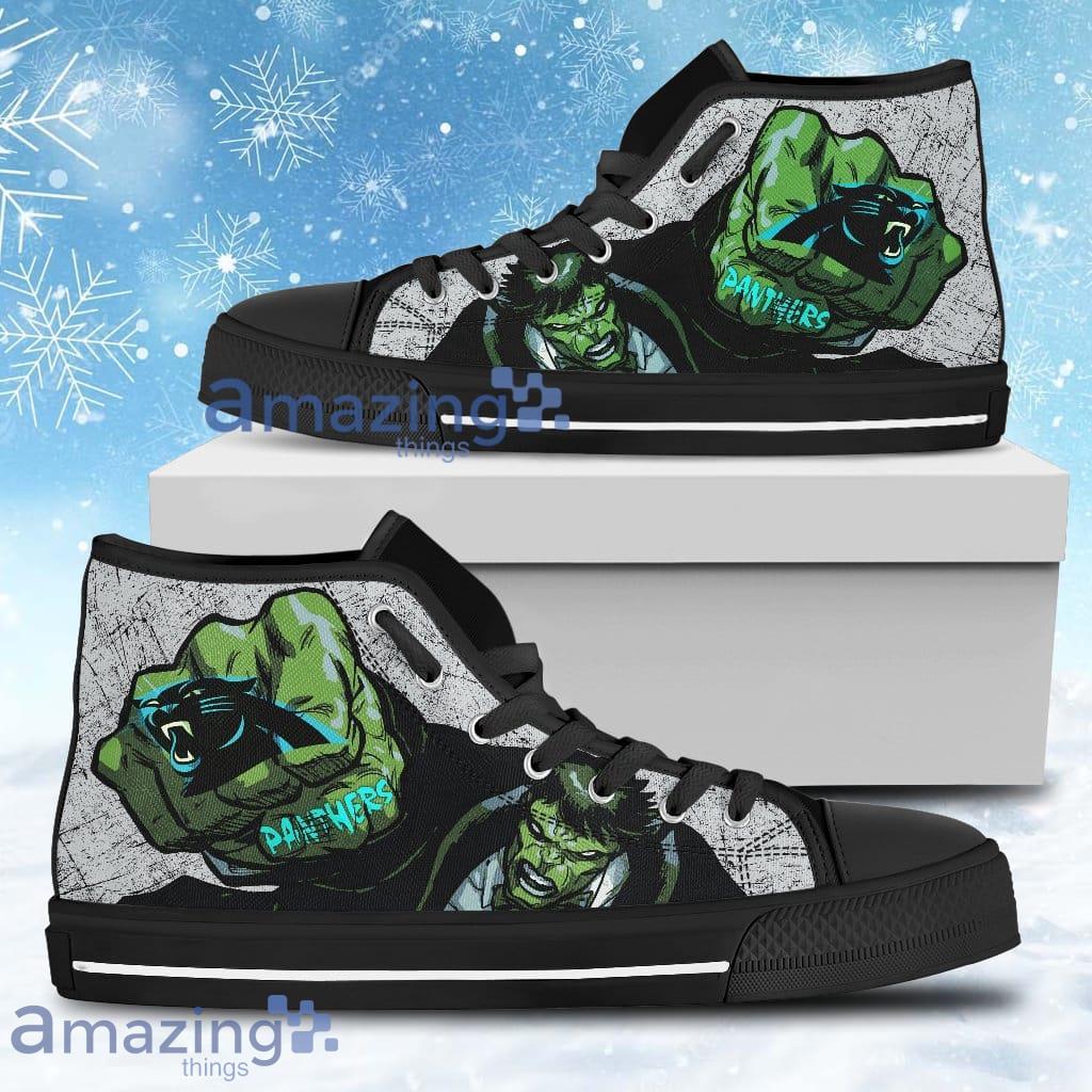 Hulk Punch Carolina Panthers High Top Shoes For Men And Women image Hulk Punch Carolina Panthers High Top Shoes For Men And Women Product Photo 1