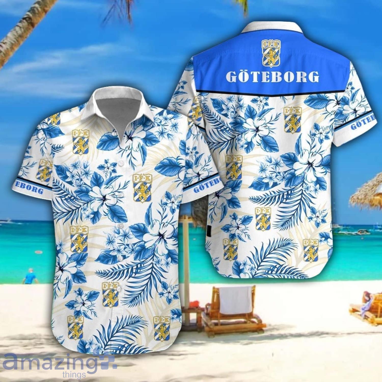 IFK Göteborg Hawaiian Shirt Tropical Style Summer Gift For Men And Women image IFK Göteborg Hawaiian Shirt Tropical Style Summer Gift For Men And Women Product Photo 1